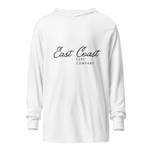 The Emerald Isle | Hooded long-sleeve White vintage surf T Shirt | East Coast Surf Company